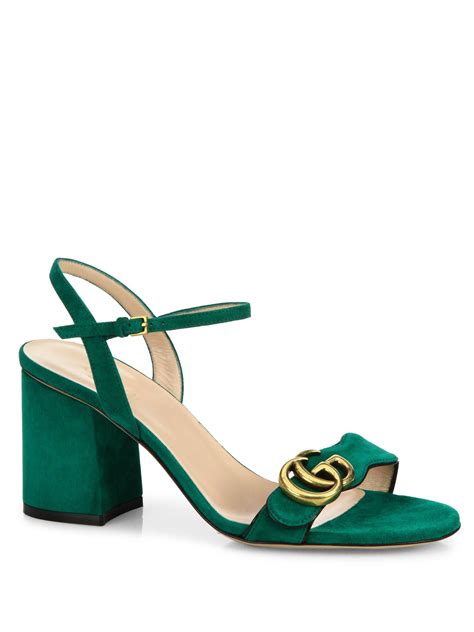 green gucci sandals